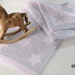 Κουβέρτα Κούνιας DT254 Grey Pink