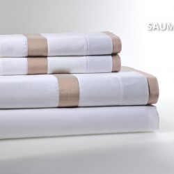 Σετ Σεντόνια Υπέρδιπλα Με Ρεβερ Saumon 250 Κλωστές