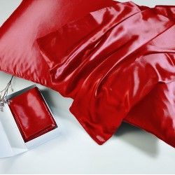 100% Mulberry Silk Μαξιλαροθήκη Red