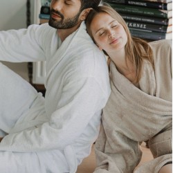 Nicole Unisex Λευκό Μπουρνούζι Medium