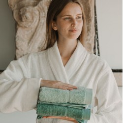 Nicole Unisex Λευκό Μπουρνούζι Large