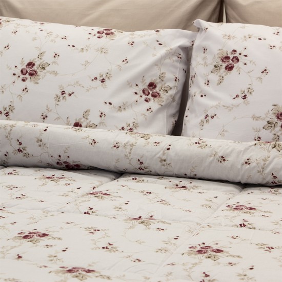 LINO ΚΟΥΒΕΡΛΙ ROSALIE RED 220Χ240