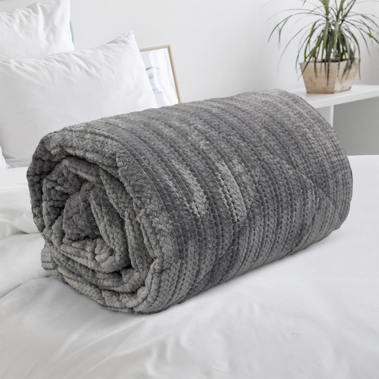 LINO ΚΟΥΒΕΡΤΟΠΑΠΛΩΜΑ STACY GREY 220X240 LINO ΚΟΥΒΕΡΤΟΠΑΠΛΩΜΑ STACY GREY 220X240