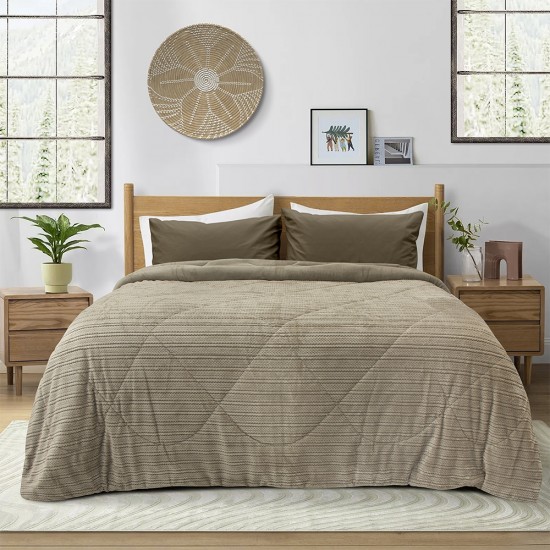 LINO ΚΟΥΒΕΡΤΟΠΑΠΛΩΜΑ STACY TAUPE 160X220