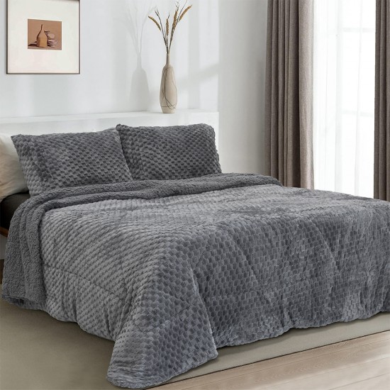 LINO ΚΟΥΒΕΡΤΟΠΑΠΛΩΜΑ VALAR GREY 230X250