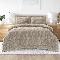 LINO Κουβερτοπάπλωμα Υπέρδιπλο (220x240) Lofti Taupe