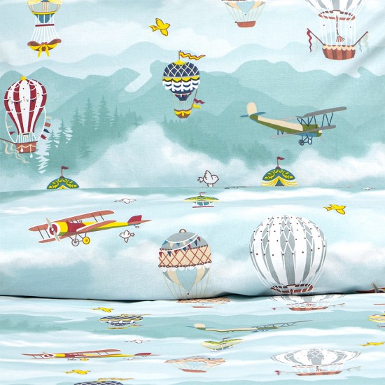 LINO Παιδικό Πάπλωμα (160x240) Cloud Chasers Πετρόλ