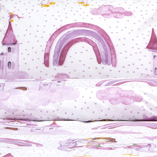 LINO Παιδικό Πάπλωμα (160x240) Dreamy Castleland Λευκό