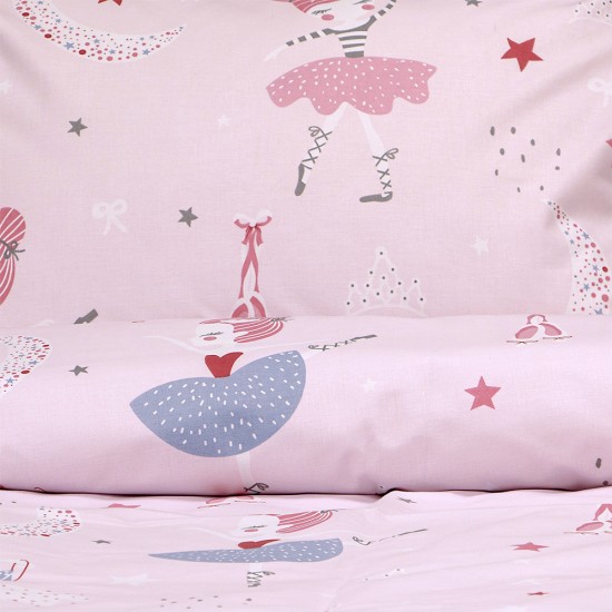 LINO Παιδικό Πάπλωμα (160x240) Dreamy Dancers Ροζ