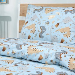 LINO Παιδικό Πάπλωμα (160x240) Jurrasic Nap Πετρόλ