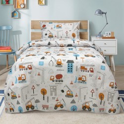 LINO Παιδικό Πάπλωμα (160x240) Playground Town Γκρι