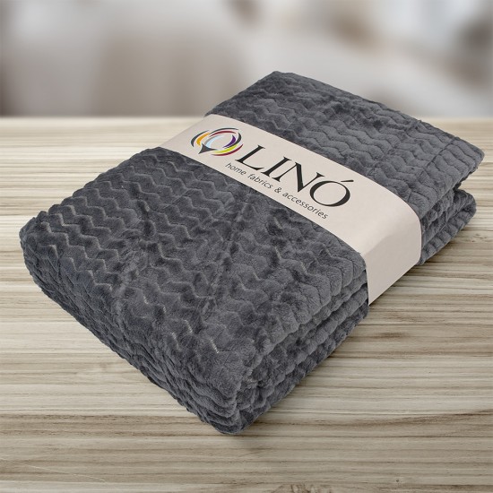 LINO ΚΟΥΒΕΡΤΑ PELUSA DGREY 160X220
