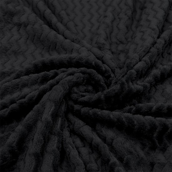 LINO ΚΟΥΒΕΡΤΑ PELUSA BLACK 220X240