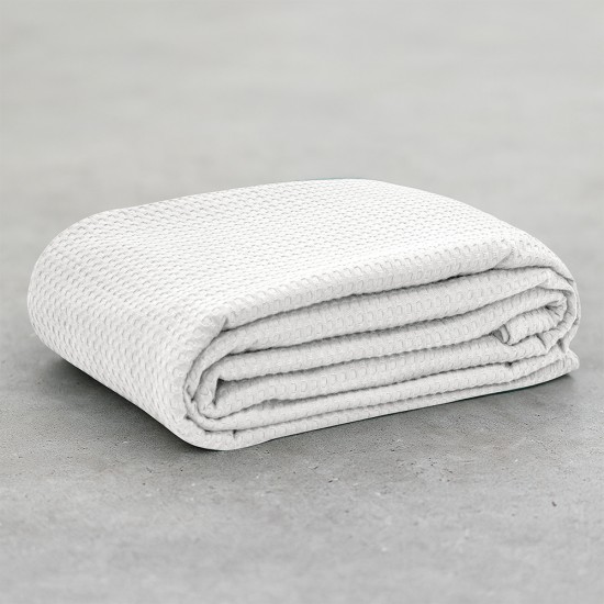 LINO Κουβέρτα Ημίδιπλη (170x240) Πικέ Cocoon Λευκό