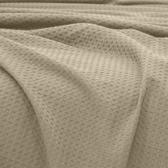 LINO Κουβέρτα Ημίδιπλη (170x240) Πικέ Cocoon Μόκα