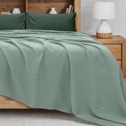 LINO Κουβέρτα Ημίδιπλη (170x240) Πικέ Cocoon Μέντα