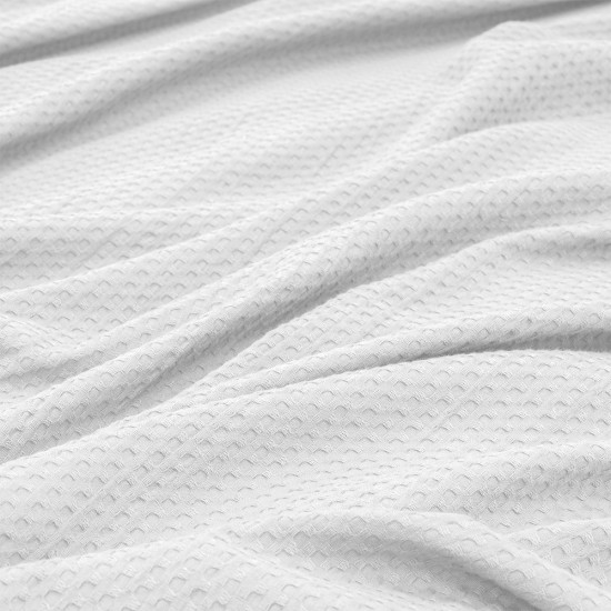 LINO Κουβέρτα King size (240x260) Πικέ Cocoon Λευκό