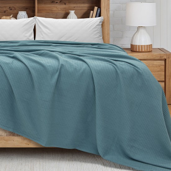 LINO Κουβέρτα King Size (240x260) Πικέ Cocoon Πετρόλ