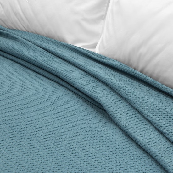 LINO Κουβέρτα King Size (240x260) Πικέ Cocoon Πετρόλ