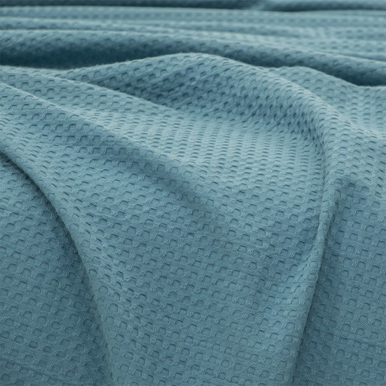 LINO Κουβέρτα King Size (240x260) Πικέ Cocoon Πετρόλ