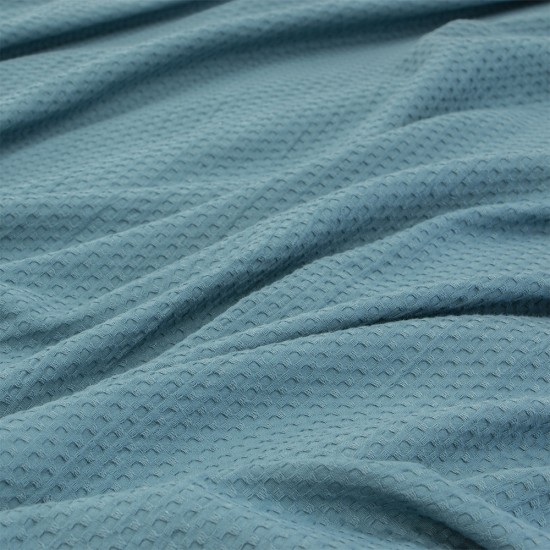 LINO Κουβέρτα King Size (240x260) Πικέ Cocoon Πετρόλ