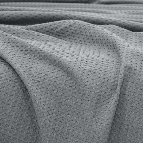 LINO Κουβέρτα King Size (240x260) Πικέ Cocoon Γκρι