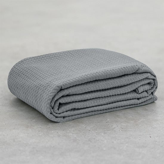 LINO Κουβέρτα King Size (240x260) Πικέ Cocoon Γκρι