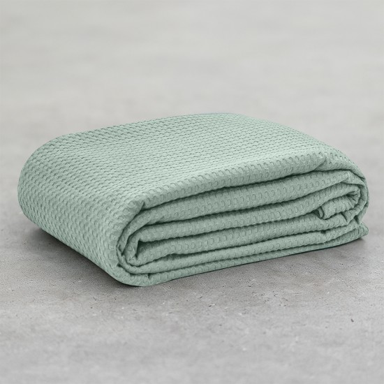 LINO Κουβέρτα King Size (240x260) Πικέ Cocoon Μέντα