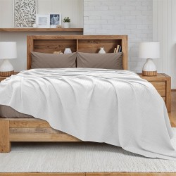 LINO Κουβέρτα Υπέρδιπλη (220x240) Πικέ Cocoon Λευκό