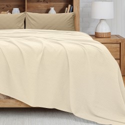 LINO Κουβέρτα Ημίδιπλη (170x240) Πικέ Cocoon Εκρού