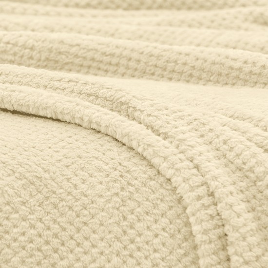 LINO Κουβέρτα Υπέρδιπλη (220x240) Fleece Napnest Εκρού