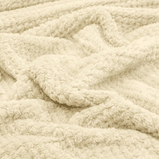 LINO Κουβέρτα Υπέρδιπλη (220x240) Fleece Napnest Εκρού