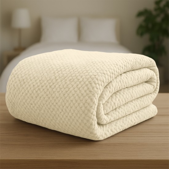 LINO Κουβέρτα Υπέρδιπλη (220x240) Fleece Napnest Εκρού