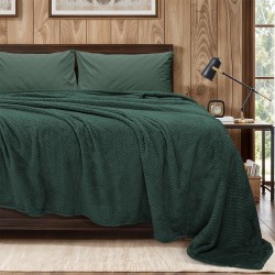 LINO Κουβέρτα Υπέρδιπλη (220x240) Fleece Napnest Πράσινο