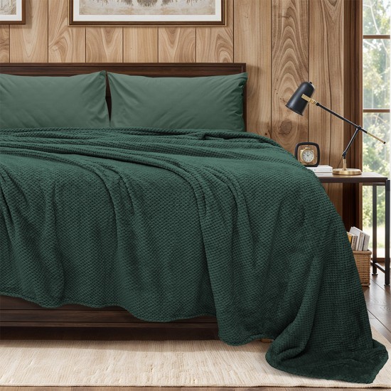 LINO Κουβέρτα Υπέρδιπλη (220x240) Fleece Napnest Πράσινο
