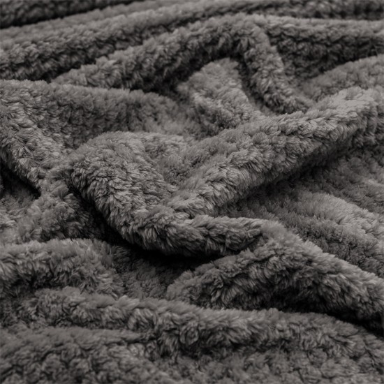 LINO Κουβέρτα Υπέρδιπλη (220x240) Fleece Napnest Σκούρο Γκρι
