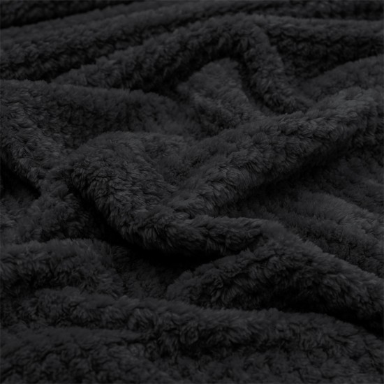 LINO Κουβέρτα Υπέρδιπλη (220x240) Fleece Napnest Μαύρο