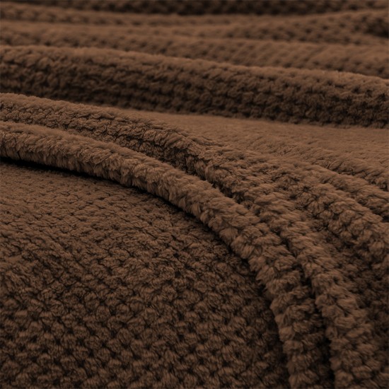 LINO Κουβέρτα Υπέρδιπλη(220x240) Fleece Napnest Καφέ