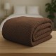 LINO Κουβέρτα Υπέρδιπλη(220x240) Fleece Napnest Καφέ