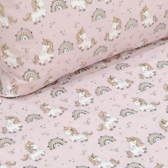 LINO ΣΕΤ ΣΕΝΤΟΝΙΑ ΠΑΙΔΙΚΑ ΜΟΝΑ UNICORN BOHO 170Χ260