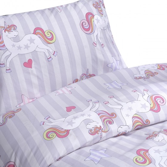 LINO ΣΕΤ ΣΕΝΤΟΝΙΑ MONOKEROS LILAC 170X260 LINO ΣΕΤ ΣΕΝΤΟΝΙΑ MONOKEROS LILAC 170X260