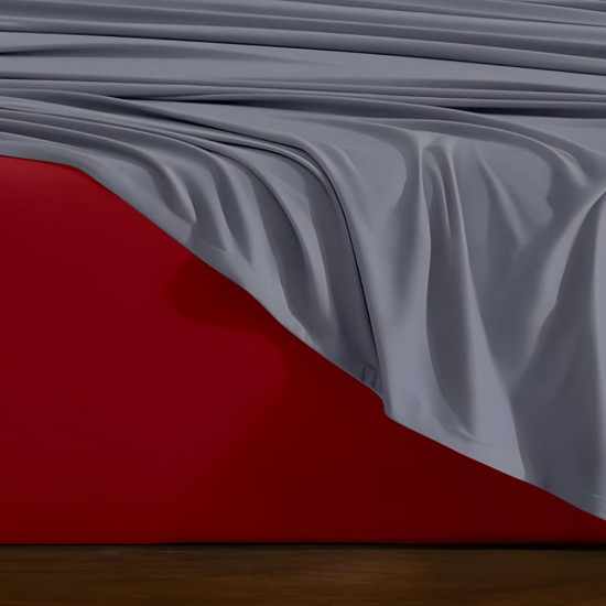 LINO ΣΕΤ ΣΕΝΤΟΝΙΑ DOBLE GREY-RED 240X260 LINO ΣΕΤ ΣΕΝΤΟΝΙΑ DOBLE GREY-RED 240X260
