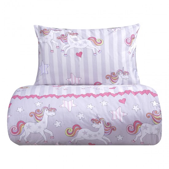 LINO ΣΕΤ ΠΑΠΛΩΜΑΤΟΘΗΚΗ MONOKEROS LILAC 160X240 LINO ΣΕΤ ΠΑΠΛΩΜΑΤΟΘΗΚΗ MONOKEROS LILAC 160X240