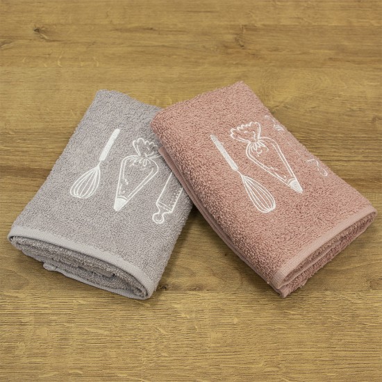 LINO ΣΕΤ ΠΕΤΣΕΤΕΣ MESTOLO PINK-GREY 2ΤΜΧ LINO ΣΕΤ ΠΕΤΣΕΤΕΣ MESTOLO PINK-GREY 2ΤΜΧ