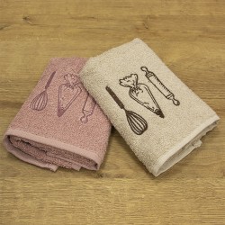 LINO ΣΕΤ ΠΕΤΣΕΤΕΣ MESTOLO BEIGE-PINK 2ΤΜΧ