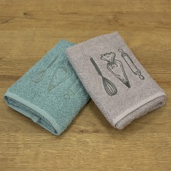 LINO ΣΕΤ ΠΕΤΣΕΤΕΣ MESTOLO GREY-MINT 2ΤΜΧ