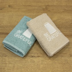 LINO ΣΕΤ ΠΕΤΣΕΤΕΣ BE GRATEFUL BEIGE-MINT 2ΤΜΧ