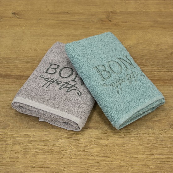 LINO ΣΕΤ ΠΕΤΣΕΤΕΣ BON APETTIT GREY-MINT 2ΤΜΧ LINO ΣΕΤ ΠΕΤΣΕΤΕΣ BON APETTIT GREY-MINT 2ΤΜΧ