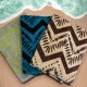 LINO ΠΕΤΣΕΤΑ ΘΑΛΑΣΣΗΣ ZIGZAGE BLACK-PETROL 86X160 LINO ΠΕΤΣΕΤΑ ΘΑΛΑΣΣΗΣ ZIGZAGE BLACK-PETROL 86X160