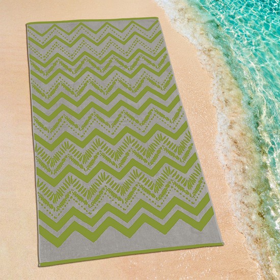 LINO ΠΕΤΣΕΤΑ ΘΑΛΑΣΣΗΣ ZIGZAGE LGREY-GREEN 86X160 LINO ΠΕΤΣΕΤΑ ΘΑΛΑΣΣΗΣ ZIGZAGE LGREY-GREEN 86X160